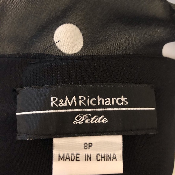 ❇️ R&M Richards blouse, Black & white, polka dot - Picture 6 of 8